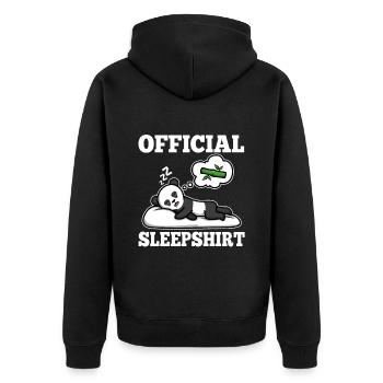 Chemise de nuit officielle Panda - Veste à capuche bio Premium Unisexe - noir - Dos - Nico (187cm)