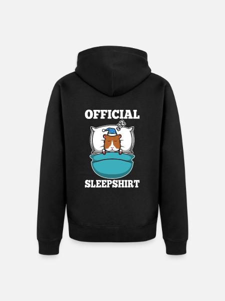 Official sleepshirt Guinea pig - Unisex Premium Organic Zip Hoodie - black