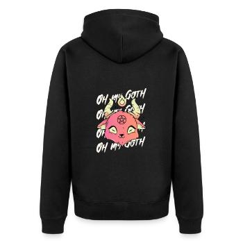 Esthétique Pastel Goth Oh My Goth - Veste à capuche bio Premium Unisexe - noir - Dos - Nico (187cm)