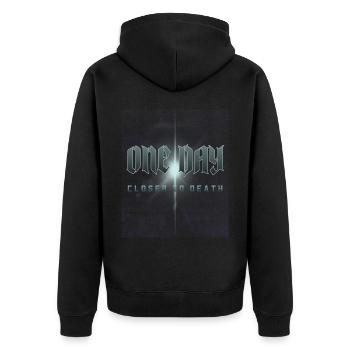Gothic Lover One Day Closer To Death - Unisex Premium Organic Zip Hoodie - black - Back - Nico (187cm)