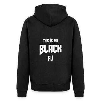 Gothic Lovers This Is My Black PJ - Unisex Premium Organic Zip Hoodie - black - Back - Nico (187cm)