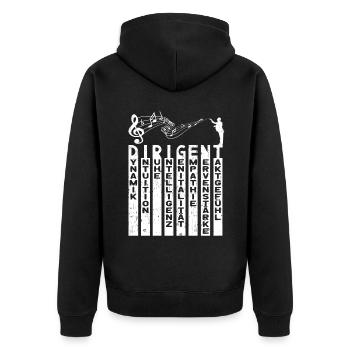 Chef de chœur Orchestre Musique Musique Clé - Veste à capuche bio Premium Unisexe - noir - Dos - Nico (187cm)