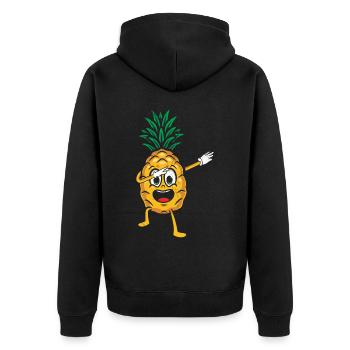 Dabbing ananas design Pour les amoureux de la plage - Veste à capuche bio Premium Unisexe - noir - Dos - Nico (187cm)