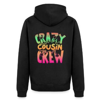 Crazy Cousin Crew - Veste à capuche bio Premium Unisexe - noir - Dos - Nico (187cm)