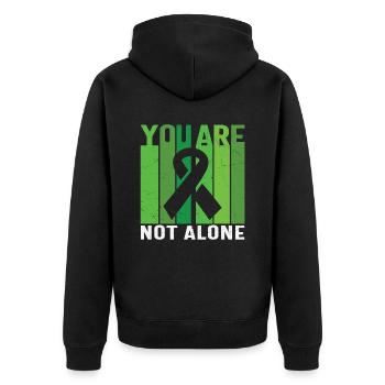 Pain Is Real But So Is Hope Mental Health - Unisex Premium Organic Zip Hoodie - black - Back - Nico (187cm)