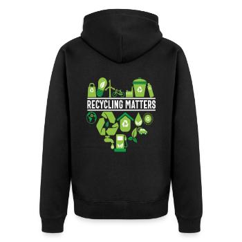 Choose To Keep Going Never Give Up Quotes - Unisex Premium Organic Zip Hoodie - black - Back - Nico (187cm)