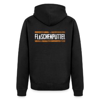Bottled putt, beer, beer drinkers, brewers - Unisex Premium Organic Zip Hoodie - black - Back - Nico (187cm)