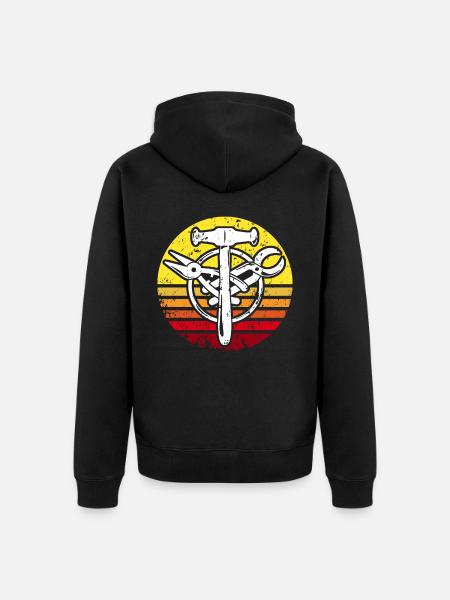 Spengler guild sign Bauspengler - Unisex Premium Organic Zip Hoodie - black
