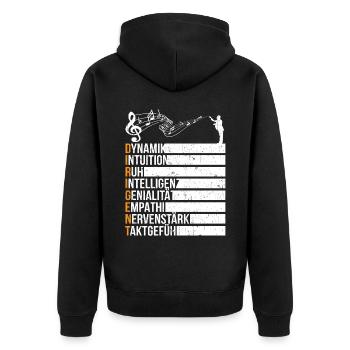 Chef de chœur Orchestre Musique Musique Clé - Veste à capuche bio Premium Unisexe - noir - Dos - Nico (187cm)
