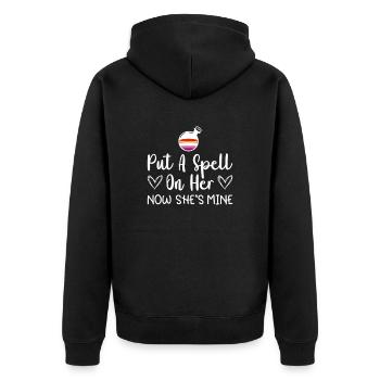 Lesbische Hochzeit Lesben Homosexuell Transsexuell - Unisex Premium Bio Zip Hoodie - Schwarz - Hinten - Nico (187cm)