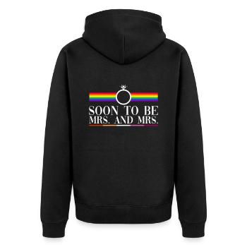 Lesbische Hochzeit Lesben Homosexuell Transsexuell - Unisex Premium Bio Zip Hoodie - Schwarz - Hinten - Nico (187cm)