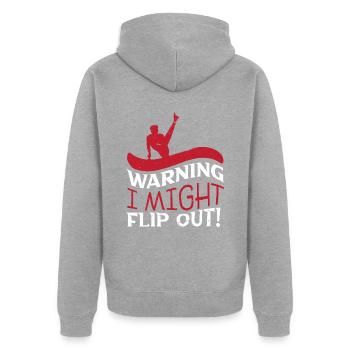 Gymnastik Turnen Barren Trampolin Ringe Turner - Unisex Premium Bio Zip Hoodie - Grau meliert - Hinten - Nico (187cm)