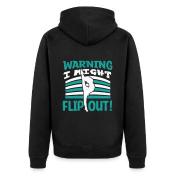 Gymnastics Gymnastics Bars Trampoline Rings Gymnast - Unisex Premium Organic Zip Hoodie - black - Back - Nico (187cm)