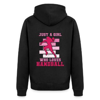 Handball HandballEur Ball Sport - Veste à capuche bio Premium Unisexe - noir - Dos - Nico (187cm)