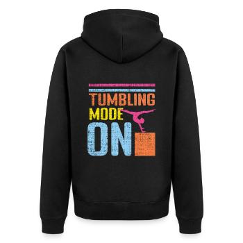 Gymnastics Gymnastics Bars Trampoline Rings Gymnast - Unisex Premium Organic Zip Hoodie - black - Back - Nico (187cm)