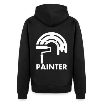Maler-dekorateur-design Pour les peintres-artistes - Veste à capuche bio Premium Unisexe - noir - Dos - Nico (187cm)