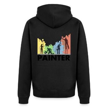 Maler-dekorateur-design Pour les peintres-artistes - Veste à capuche bio Premium Unisexe - noir - Dos - Nico (187cm)