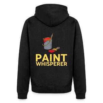 Paint Whisperer Decorator Design pour les peintres - Veste à capuche bio Premium Unisexe - noir - Dos - Nico (187cm)