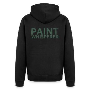 Paint Whisperer Decorator Design pour les peintres - Veste à capuche bio Premium Unisexe - noir - Dos - Nico (187cm)