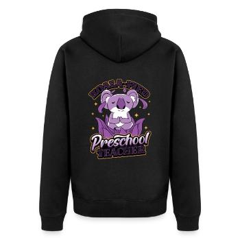 Koala-fied Koala fier enseignant préscolaire - Veste à capuche bio Premium Unisexe - noir - Dos - Nico (187cm)