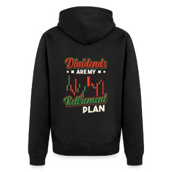 Dividends are my retirement plan - Unisex Premium Organic Zip Hoodie - black - Back - Nico (187cm)