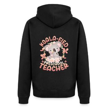 Koala-fied Koala fier enseignant préscolaire - Veste à capuche bio Premium Unisexe - noir - Dos - Nico (187cm)