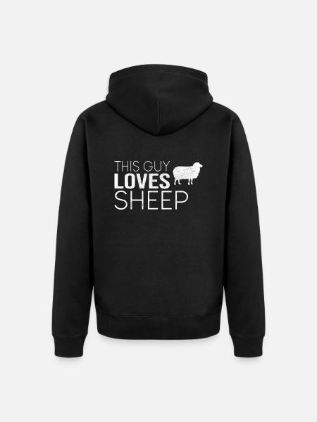 Typ Schaf Spruch - Unisex Premium Bio Zip Hoodie - Schwarz