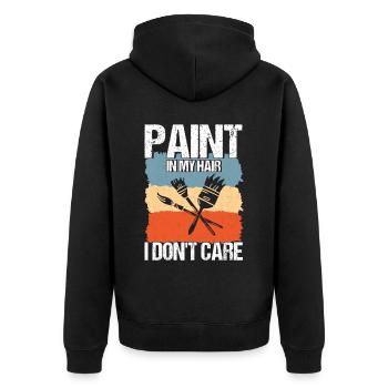 Peintre Cadeau Peinture Artiste Maître Peintre - Veste à capuche bio Premium Unisexe - noir - Dos - Nico (187cm)
