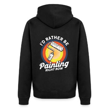 Peintre Cadeau Peinture Artiste Maître Peintre - Veste à capuche bio Premium Unisexe - noir - Dos - Nico (187cm)