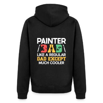 Peintre Cadeau Peinture Artiste Maître Peintre - Veste à capuche bio Premium Unisexe - noir - Dos - Nico (187cm)