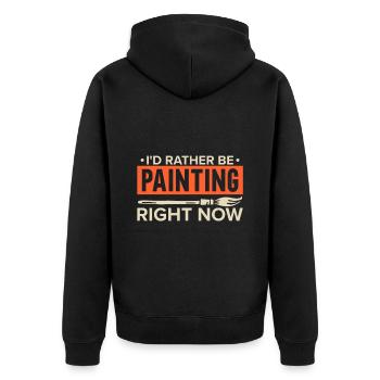 Peintre Cadeau Peinture Artiste Maître Peintre - Veste à capuche bio Premium Unisexe - noir - Dos - Nico (187cm)