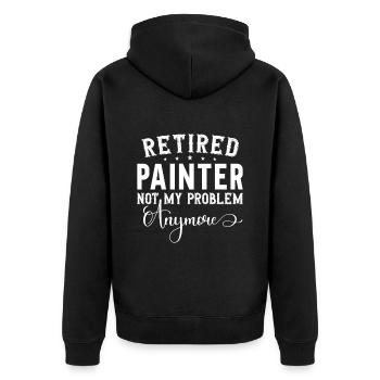 Peintre Cadeau Peinture Artiste Maître Peintre - Veste à capuche bio Premium Unisexe - noir - Dos - Nico (187cm)
