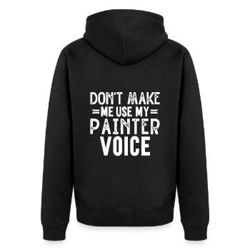 Peintre Cadeau Peinture Artiste Maître Peintre - Veste à capuche bio Premium Unisexe - noir - Dos - Nico (187cm)