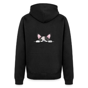Boston Terrier - Veste à capuche bio Premium Unisexe - noir - Dos - Nico (187cm)