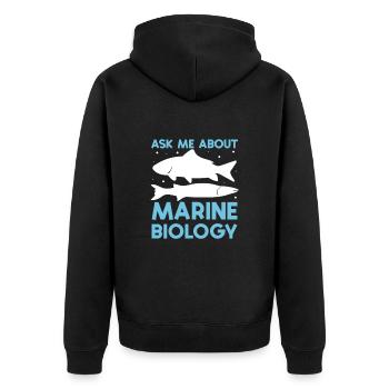 Biologie marine - Veste à capuche bio Premium Unisexe - noir - Dos - Nico (187cm)