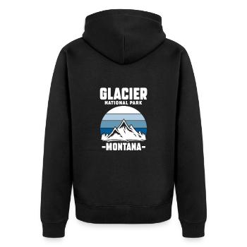 Montana - Veste à capuche bio Premium Unisexe - noir - Dos - Nico (187cm)