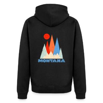 Montana Amérique USA Helena Mountains Cadeau - Veste à capuche bio Premium Unisexe - noir - Dos - Nico (187cm)
