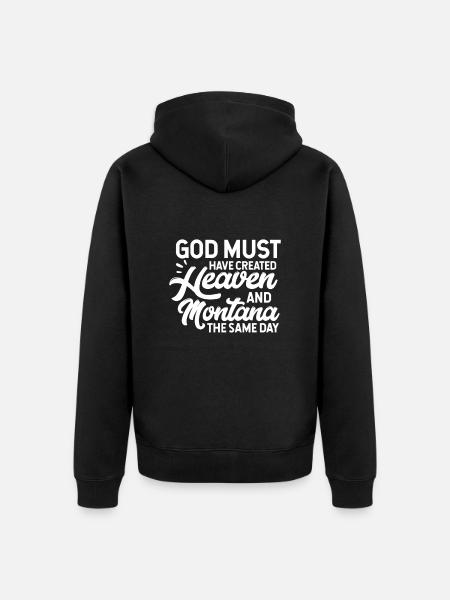 Montana - Unisex Premium Organic Zip Hoodie - black