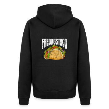 Norwegen Skandinavien Norge Norweger Geschenk - Unisex Premium Bio Zip Hoodie - Schwarz - Hinten - Nico (187cm)