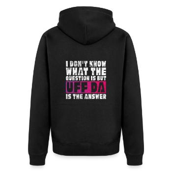 Norwegen Skandinavien Norge Norweger Geschenk - Unisex Premium Bio Zip Hoodie - Schwarz - Hinten - Nico (187cm)