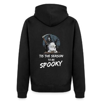 Grim Reaper Halloween Skeleton - Unisex Premium Organic Zip Hoodie - black - Back - Nico (187cm)