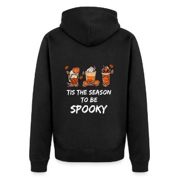 Kaffeetrinker Kaffee Becher - Unisex Premium Bio Zip Hoodie - Schwarz - Hinten - Nico (187cm)
