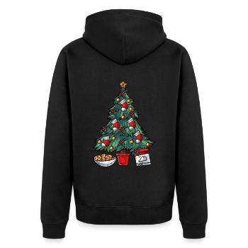 Christmas tree - Unisex Premium Organic Zip Hoodie - black - Back - Nico (187cm)
