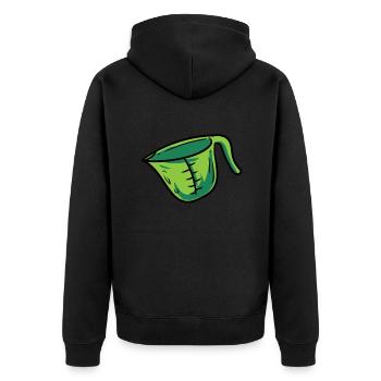 Pichet de mesure - Veste à capuche bio Premium Unisexe - noir - Dos - Nico (187cm)