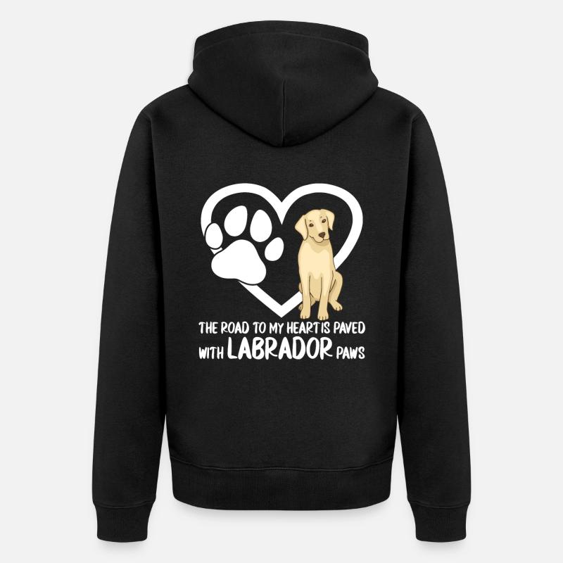 Chiens Labrador - Veste à capuche bio Premium Unisexe - noir