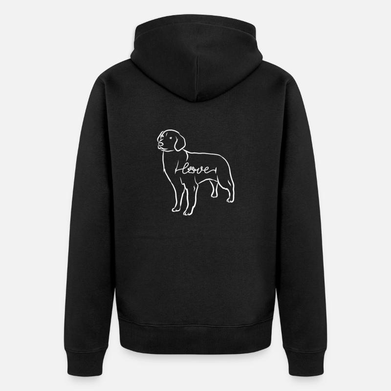 Chiens Labrador - Veste à capuche bio Premium Unisexe - noir