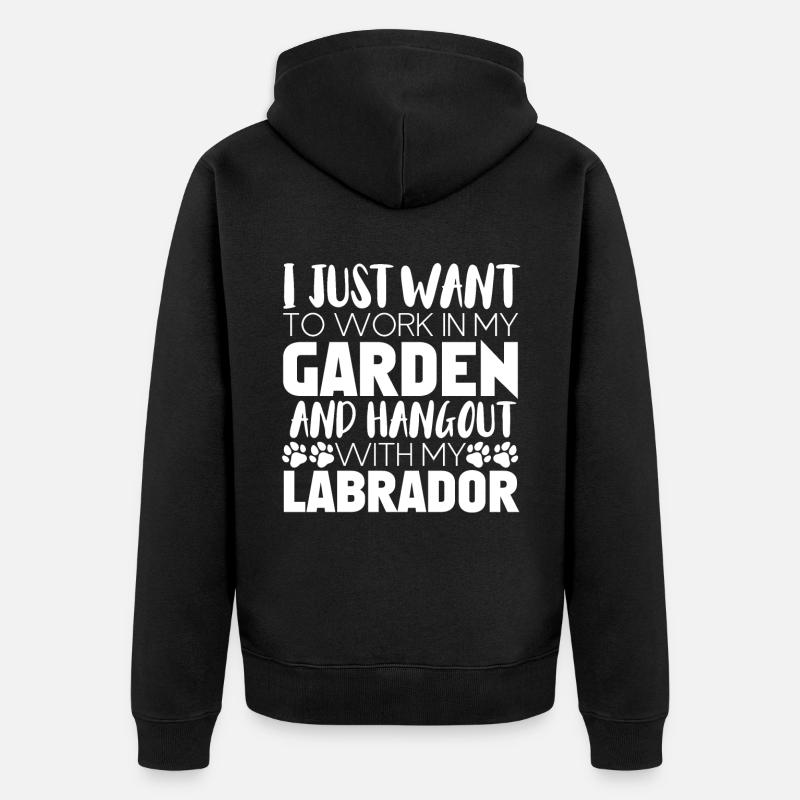 Chiens Labrador - Veste à capuche bio Premium Unisexe - noir