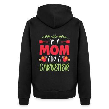 Je suis une mère et une jardinière jardinière - Veste à capuche bio Premium Unisexe - noir - Dos - Nico (187cm)