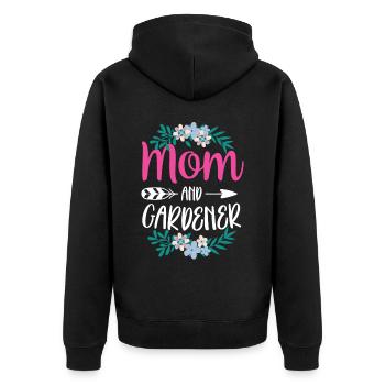Jardin Mère et Jardinier Mama Horticulture - Veste à capuche bio Premium Unisexe - noir - Dos - Nico (187cm)