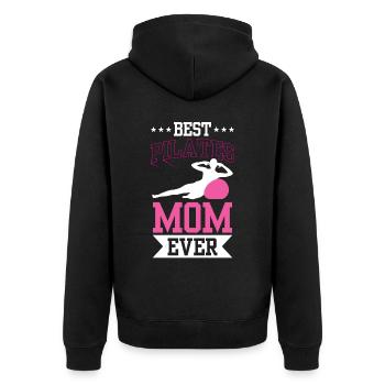 Meilleure mère pilates jamais amoureuse maman - Veste à capuche bio Premium Unisexe - noir - Dos - Nico (187cm)